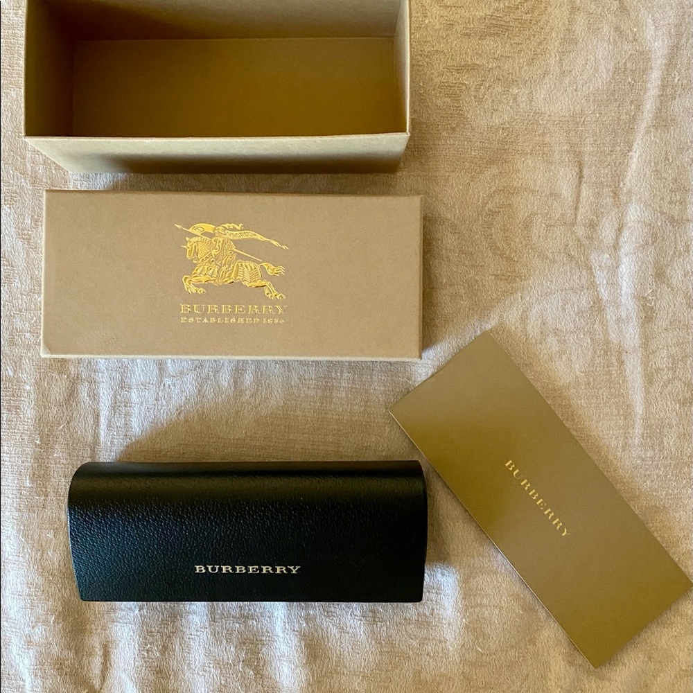 Burberry Eyeglass Case, Box and Booklet